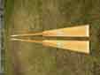 Timber Sweep Oars: 4 laminations in center with ash backing